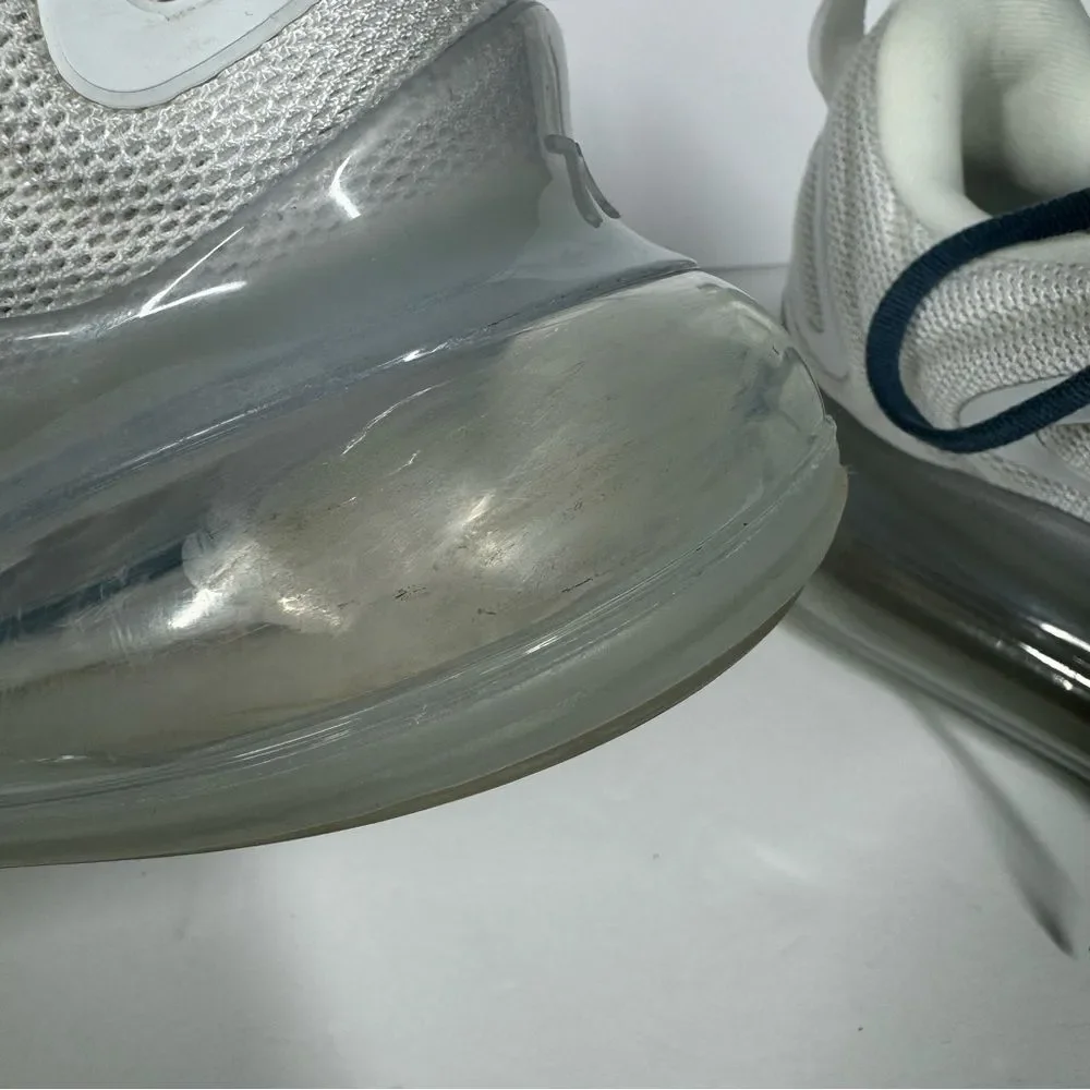 Nike Air Max 720 Metallic White Athletic Running Shoes Mens Size 10 AO2924-100